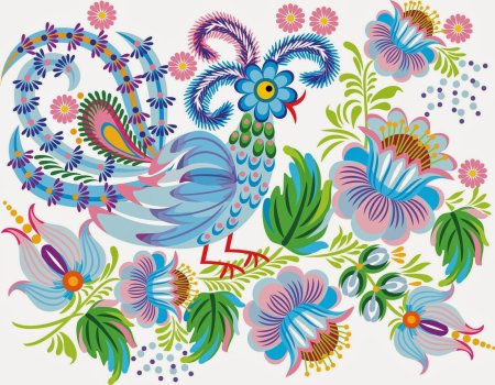 Петриковская роспись вектор