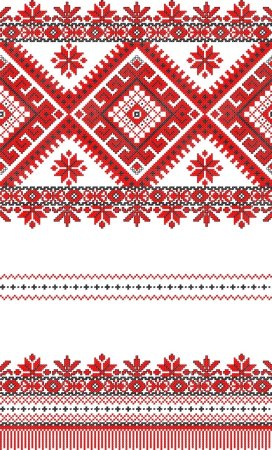 Украинский народный национальный рушник орнамент