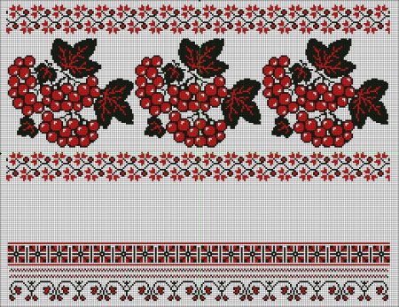 Кубанская вышивка крестом рушники