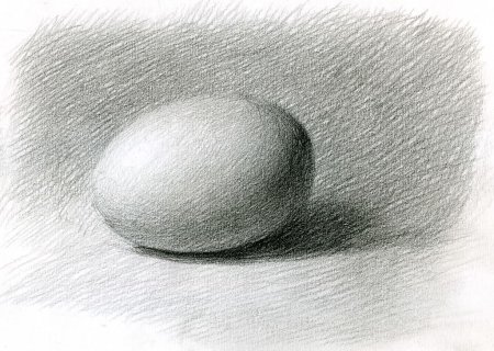 Яйцо карандашом