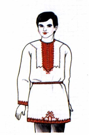 Марийский национальный костюм рисовать
