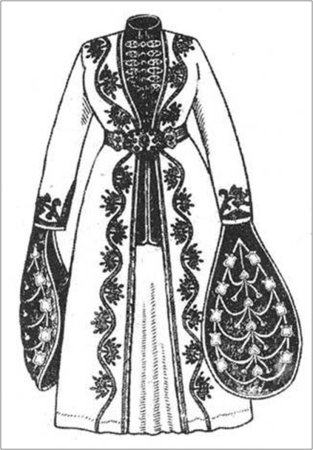 Национальный костюм осетинов раскраска