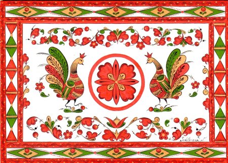Северодвинская роспись пермогорская