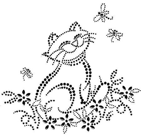 Трафарет кошки для рисования