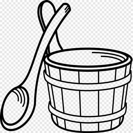 Банные принадлежности карандашом