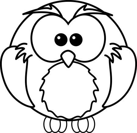 Сова раскраска