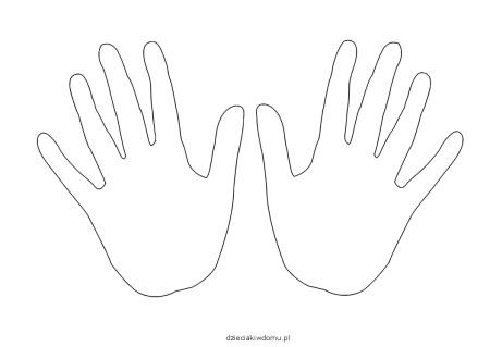 Макет ладошки для вырезания