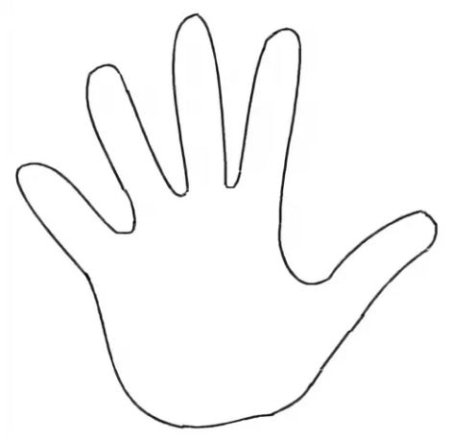 Рука шаблон для вырезания
