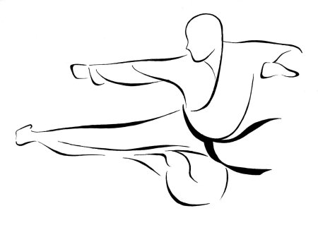 Каратист силуэт