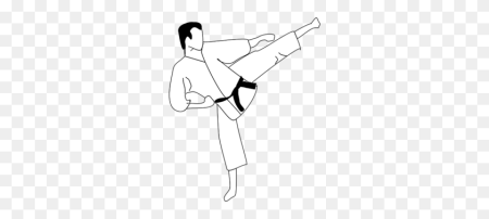 Каратист на шпагате рисунок
