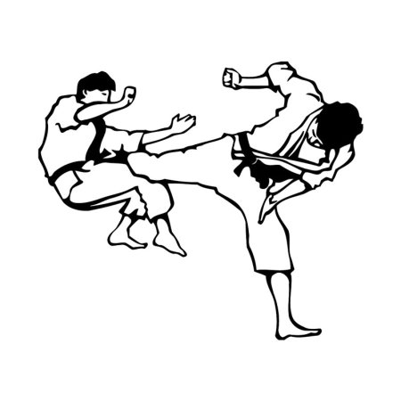 Раскраска каратист киокушинкай