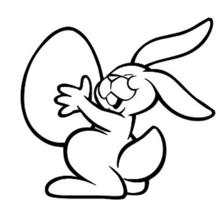 Кролик раскраска