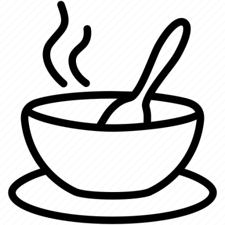 Тарелка с супом раскраска