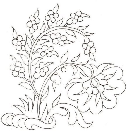 Узоры для контурной вышивки