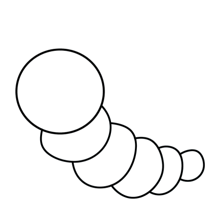 Гусеница раскраска для детей