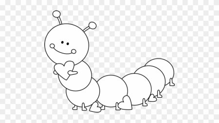 Гусеница раскраска