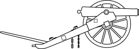 Пушка раскраска