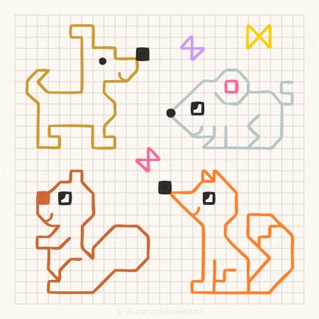 Рисование по клеточкам для детей