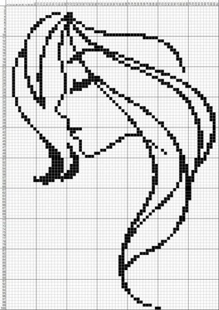 Вышивка крестиком монохром