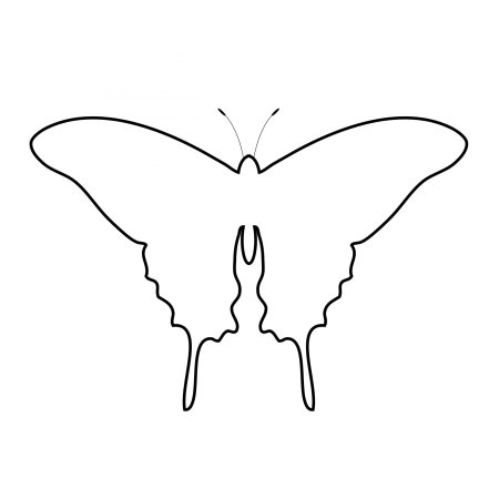 Бабочки трафарет для вырезания