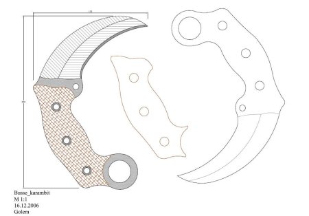 Чертёж ножа Flip Knife из стандофф 2