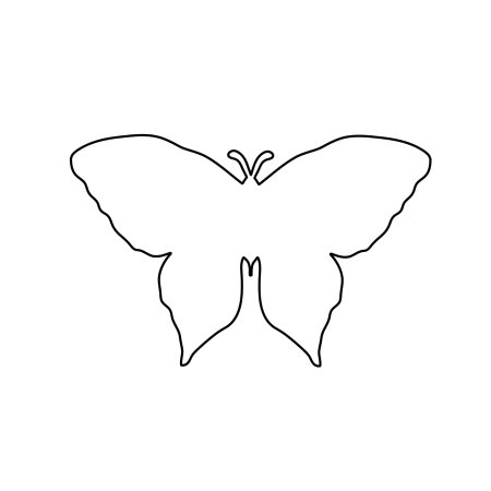 Бабочка контур