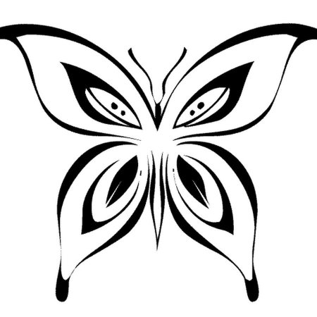 Бабочка черно белая раскраска