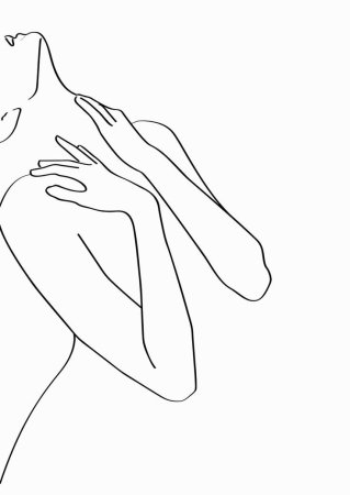 Девушка линиями