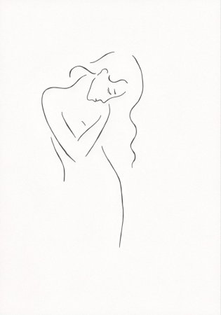 Девушка одной линией