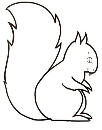 Трафарет Белочка для детей