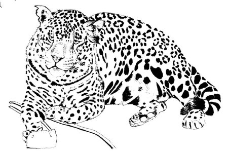 Леопард трафарет