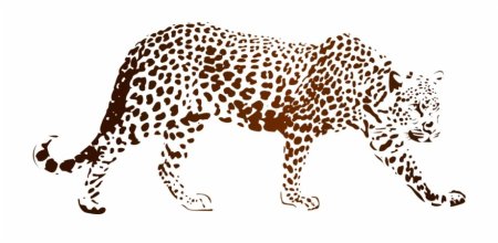 Леопард трафарет