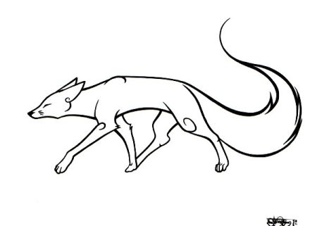 Бегущая лиса тату эскиз