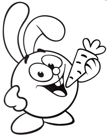 Раскраска Смешарики Крош