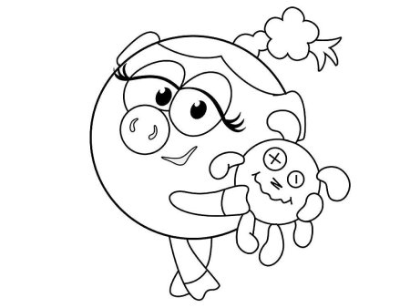 Нюша Смешарики картинки раскраски