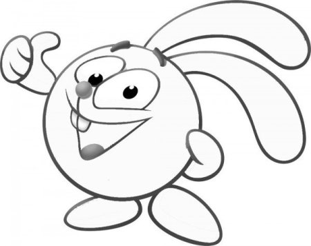 Раскраска Смешарики Крош