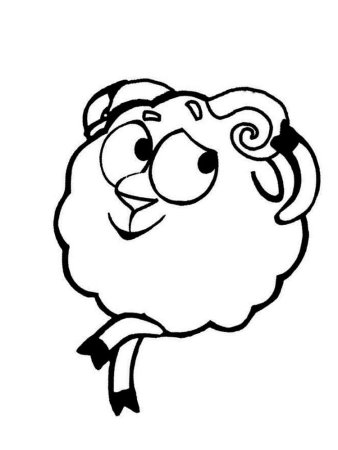 Смешарики раскраска для детей Нюша