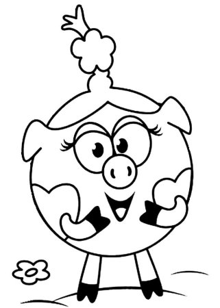 Смешарики раскраска для детей Лосяш