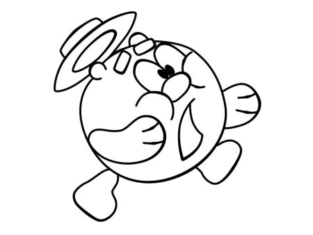 Смешарики раскраска Лосяш