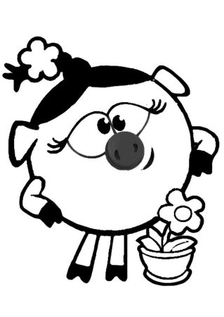 Совунья из смешариков раскраска для детей