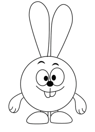 Раскраски обводилки Смешарики