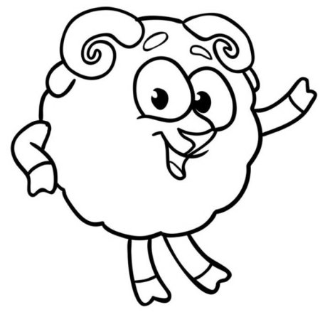 Совунья из смешариков на лыжах