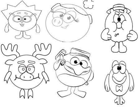 Раскраска Смешарики Мышарик