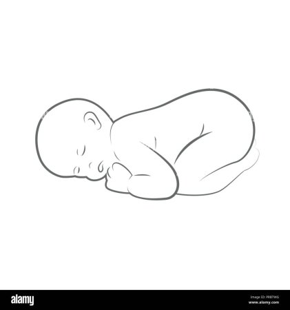 Младенец одной линией