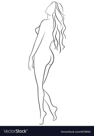 Силуэт женского тела в полный рост