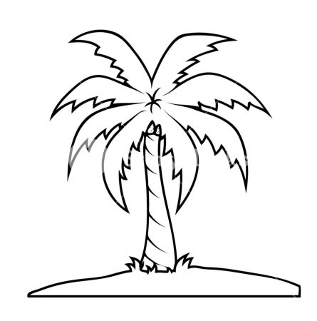 Трафарет пальмы для детей