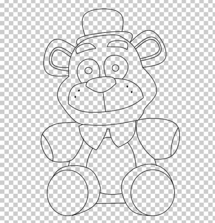 Плюшевый Фредди раскраска