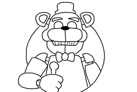 Раскраски АНИМАТРОНИКА Голден Фредди