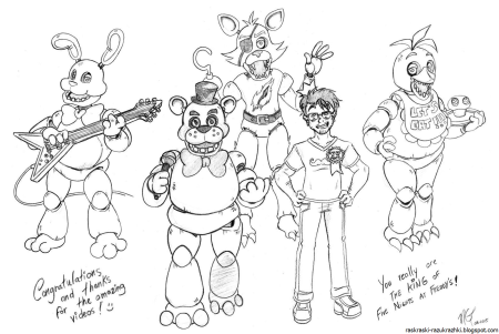 АНИМАТРОНИКИ мишка Фредди раскраска