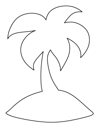 Трафарет пальмы для детей